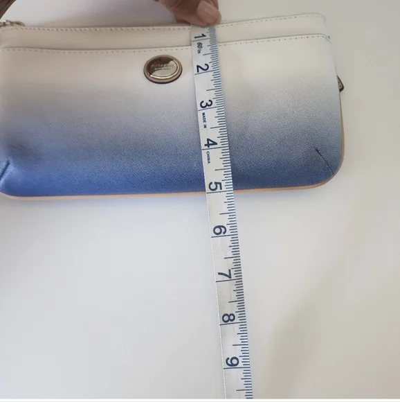 Coach Peyton Blue Ombré Clutch Purse Wristlet Wallet - Picture 8 of 12